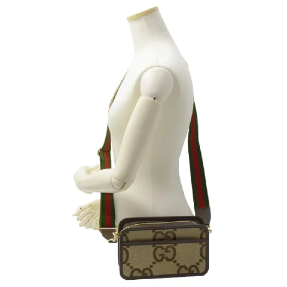 Gucci Vintage Pre-owned Canvas gucci-bags Beige Dames