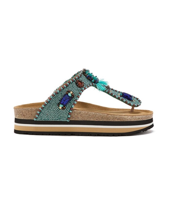 sandales-en-resine-et-pompon-turquoise-multicolore