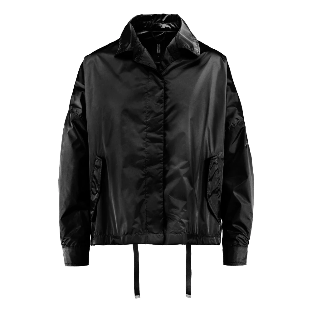Bomboogie Donna Nero - Giacca Con Colletto A Camicia In Tessuto Lucido - Jackets - M