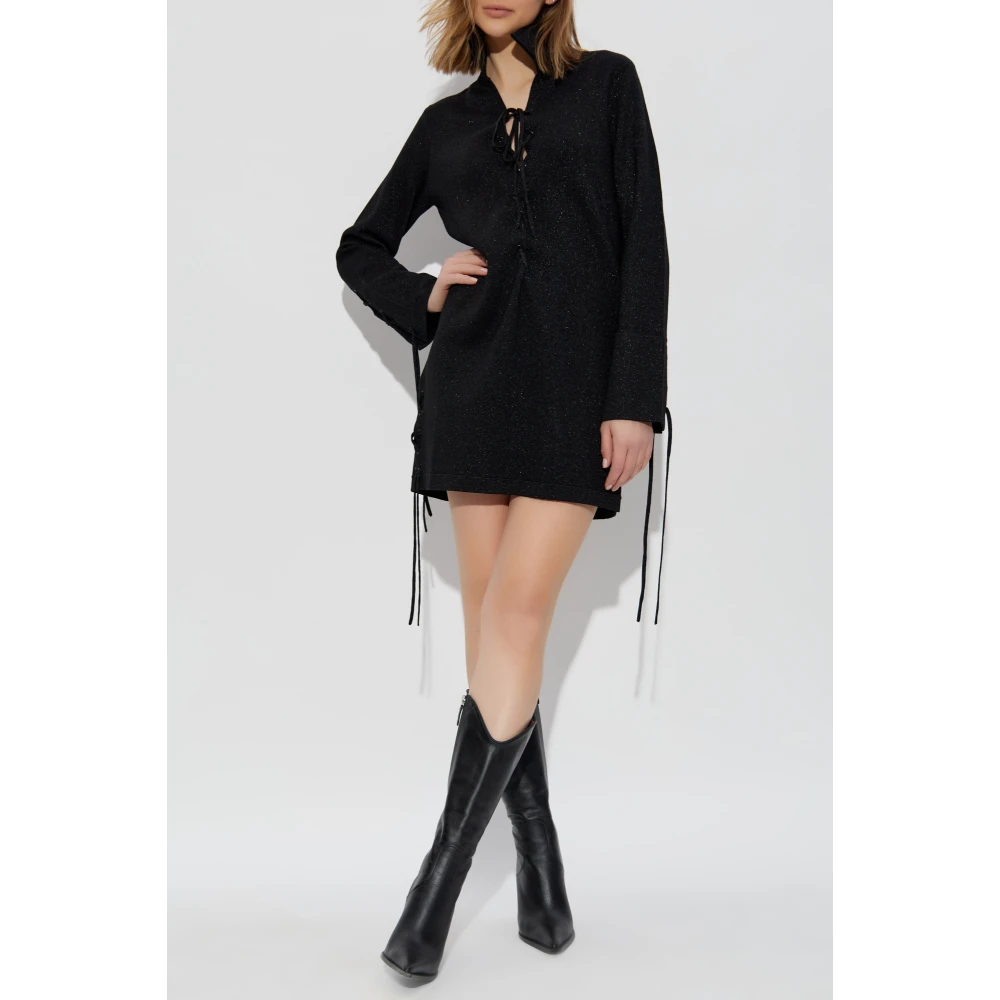 Zadig & Voltaire Jurk met metallic draad Black Dames
