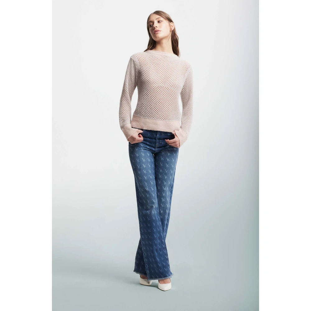 Kocca Gelaagde openwork trui Pink Dames
