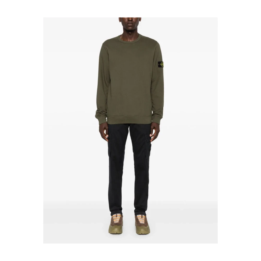 Stone Island Biologisch Katoen Compass Sweatshirt Green Heren