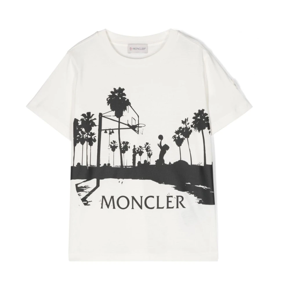 Moncler Barn Vita T-shirts och Polos White, Pojke