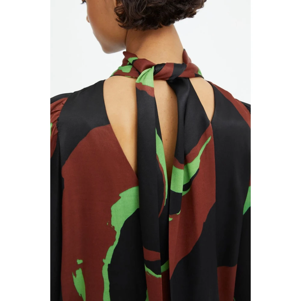 Rodebjer Swirl Blouse met Variabele Kraag Multicolor Dames