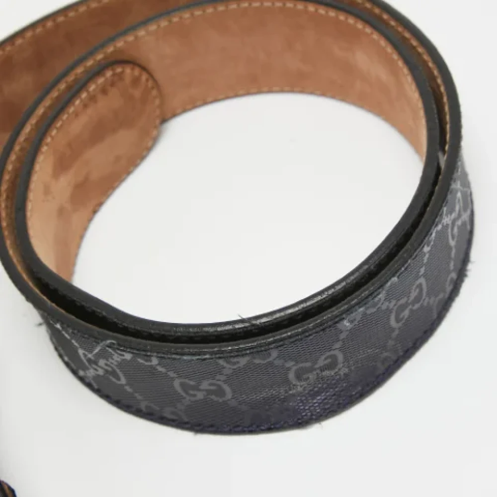 Gucci Vintage Pre-owned Coated canvas belts Purple Heren
