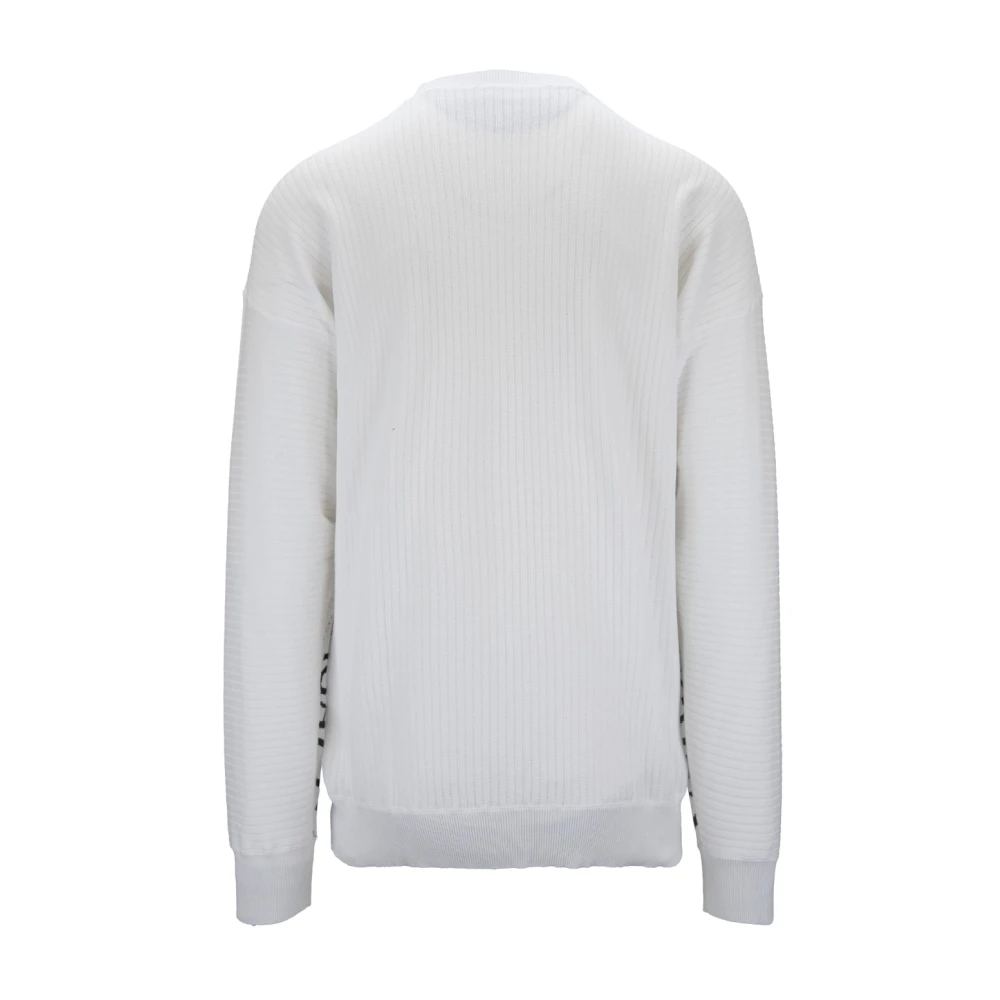 Versace Oversized Ronde Hals Katoenen Trui White Heren