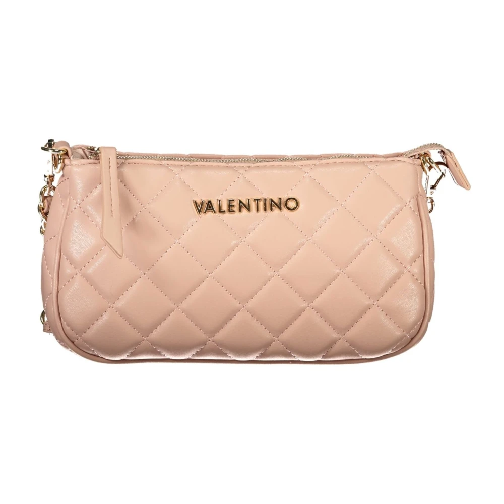 Valentino by Mario Valentino Roze Schoudertas met Ketting en Rits Pink Dames