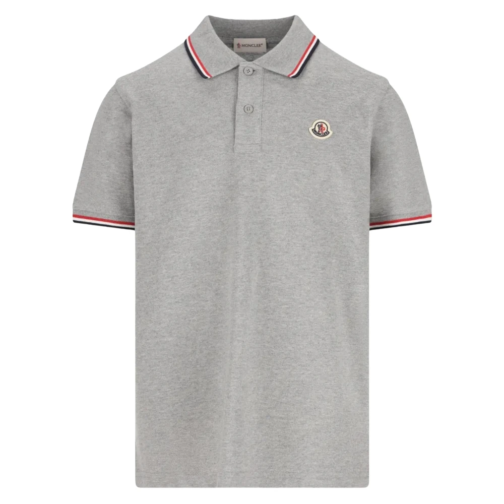 Moncler , Kids Shirts, Unisex, Gray, 6 Y, Enfant Boys Logo Polo Shirt In Grey