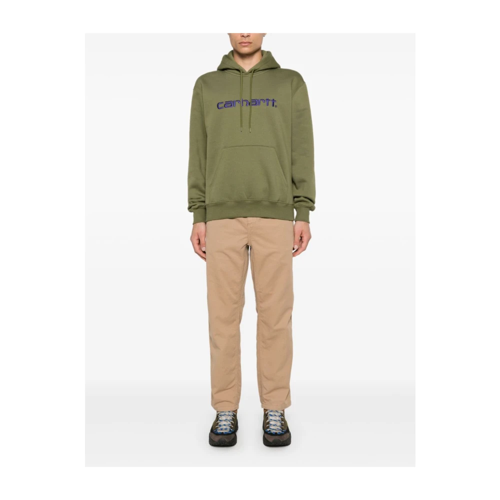 Carhartt WIP Twill Geweven Elastische Broek Duif Grijs Gray Heren