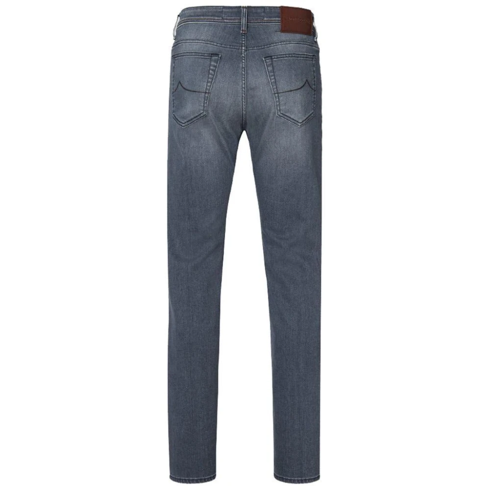 Jacob Cohën Grijze Bard Jeans met Rode Stiksels Blue Heren