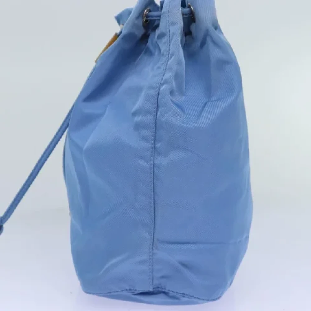 Prada Vintage Pre-owned Nylon pouches Blue Dames