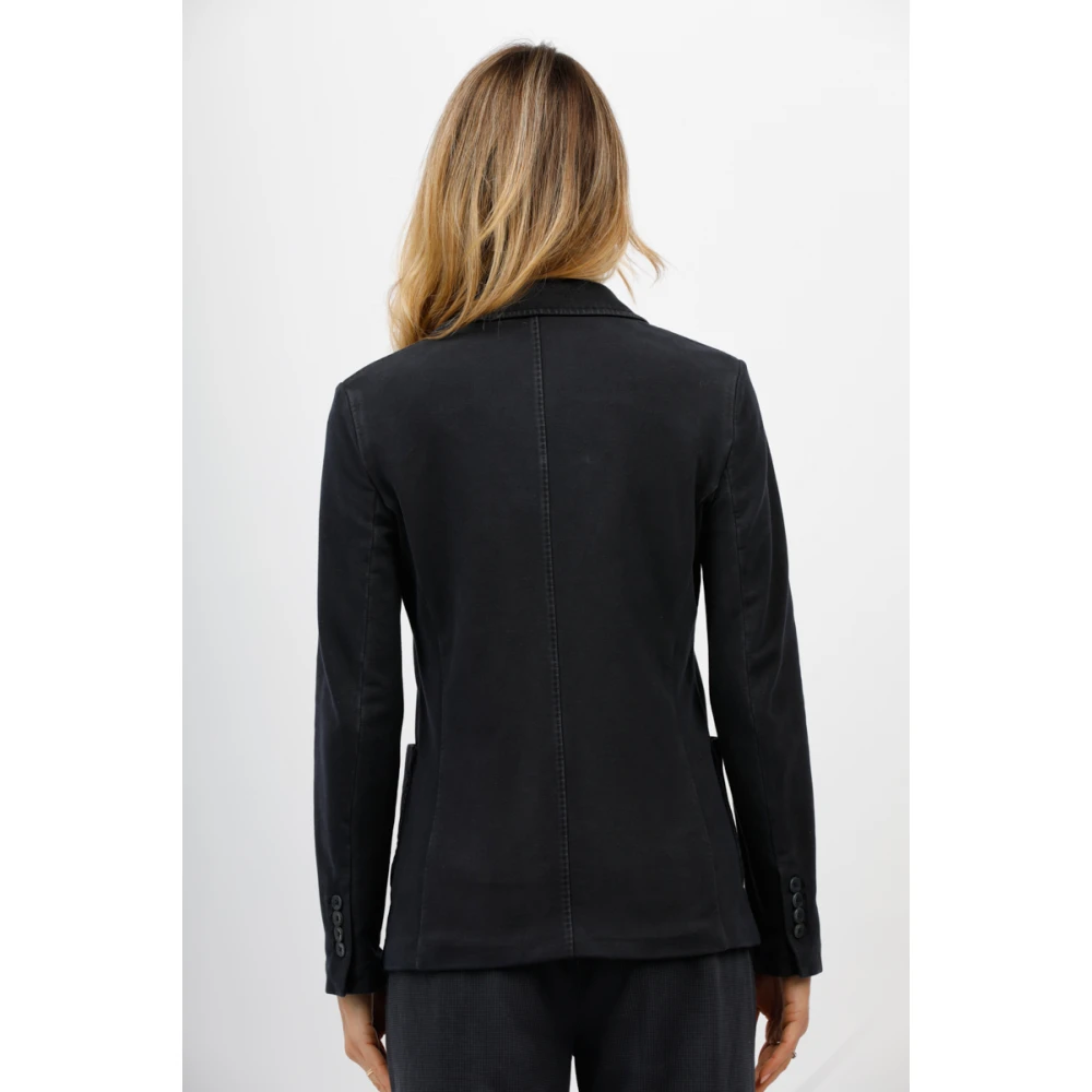 Circolo 1901 Fleece jas met enkele rij knopen Blue Dames