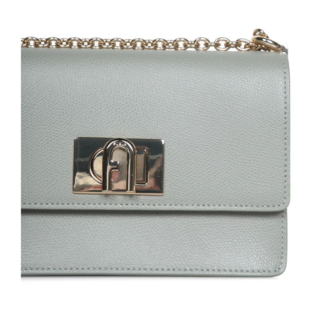Furla Elegante Agave Leren Tas met Gouden Slot Green Dames