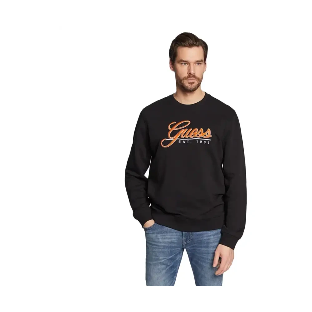 Guess Uomo Nero Felpe, L, New,