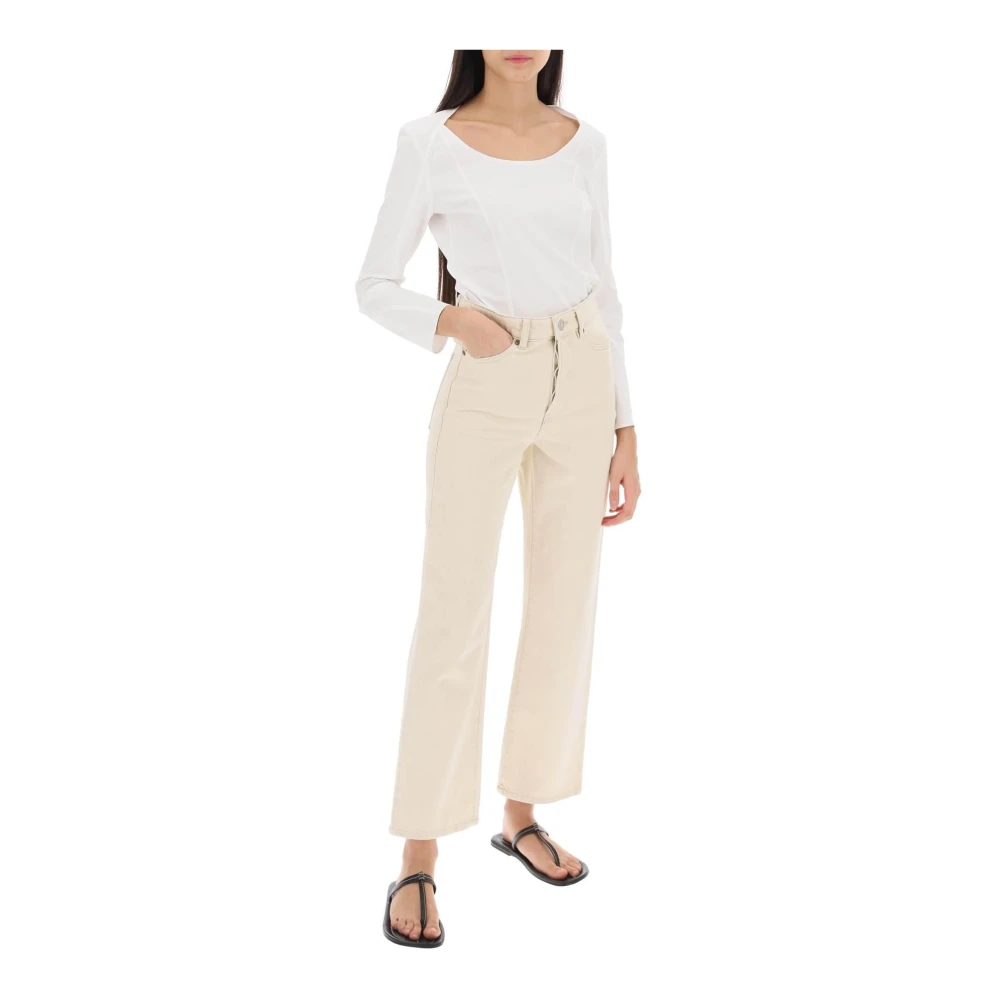 By Malene Birger Organische Stretch Katoenen Poplin Blouse By Herenne Birger White Dames