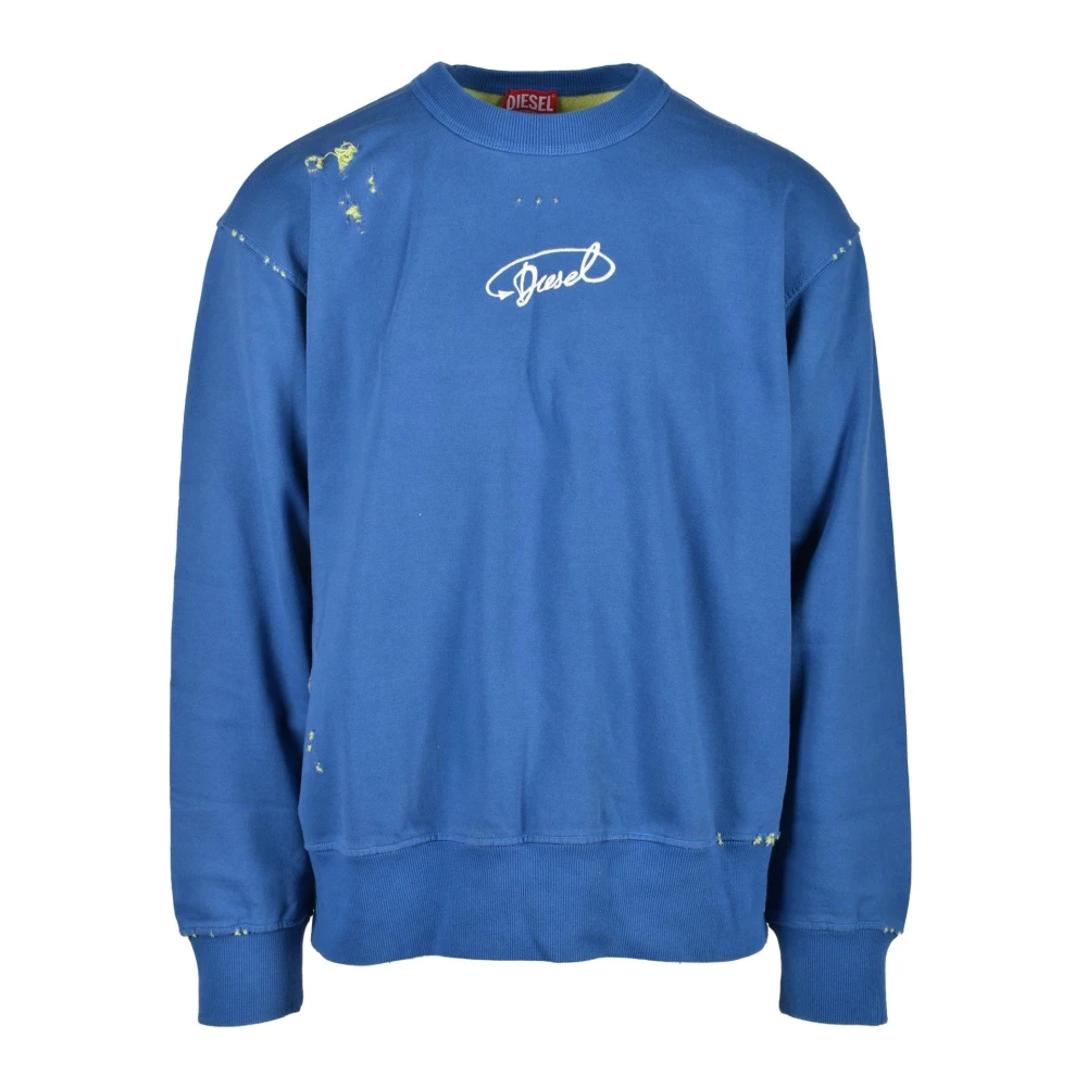 Diesel Katoenen Sweatshirt Blue Heren
