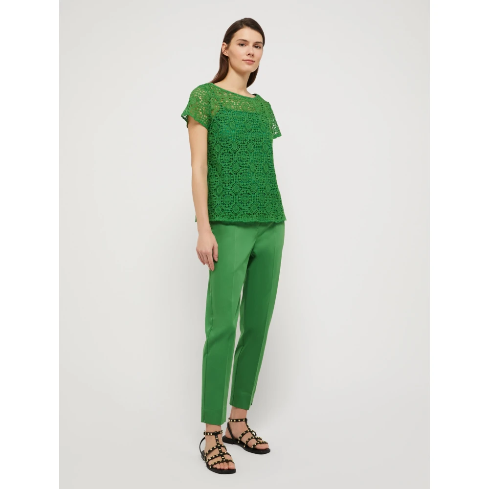 Pennyblack Slim Cotton Satin Chinos Green Dames