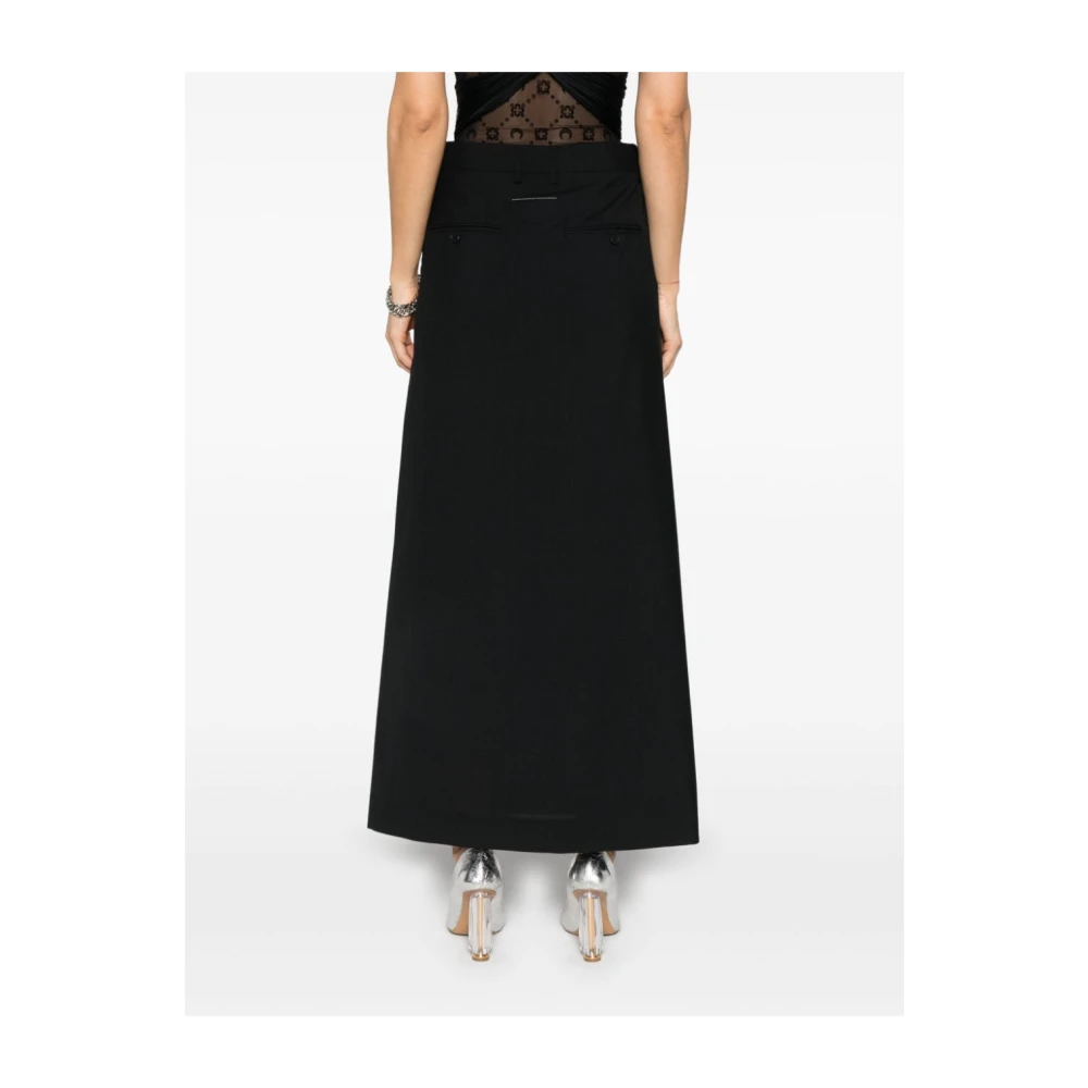 MM6 Maison Margiela Maxi Rok Black Dames