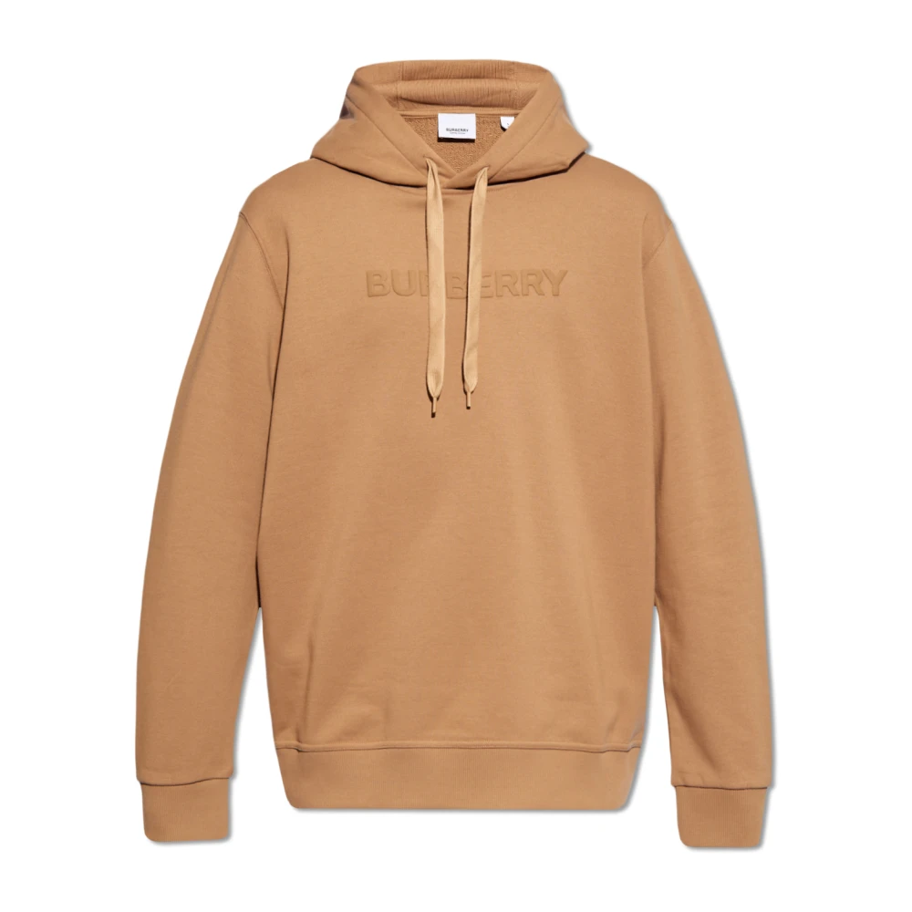 Burberry Men's Brown Hoodie With Logo - Hoodies - L - Sweatshirts & Hoodies