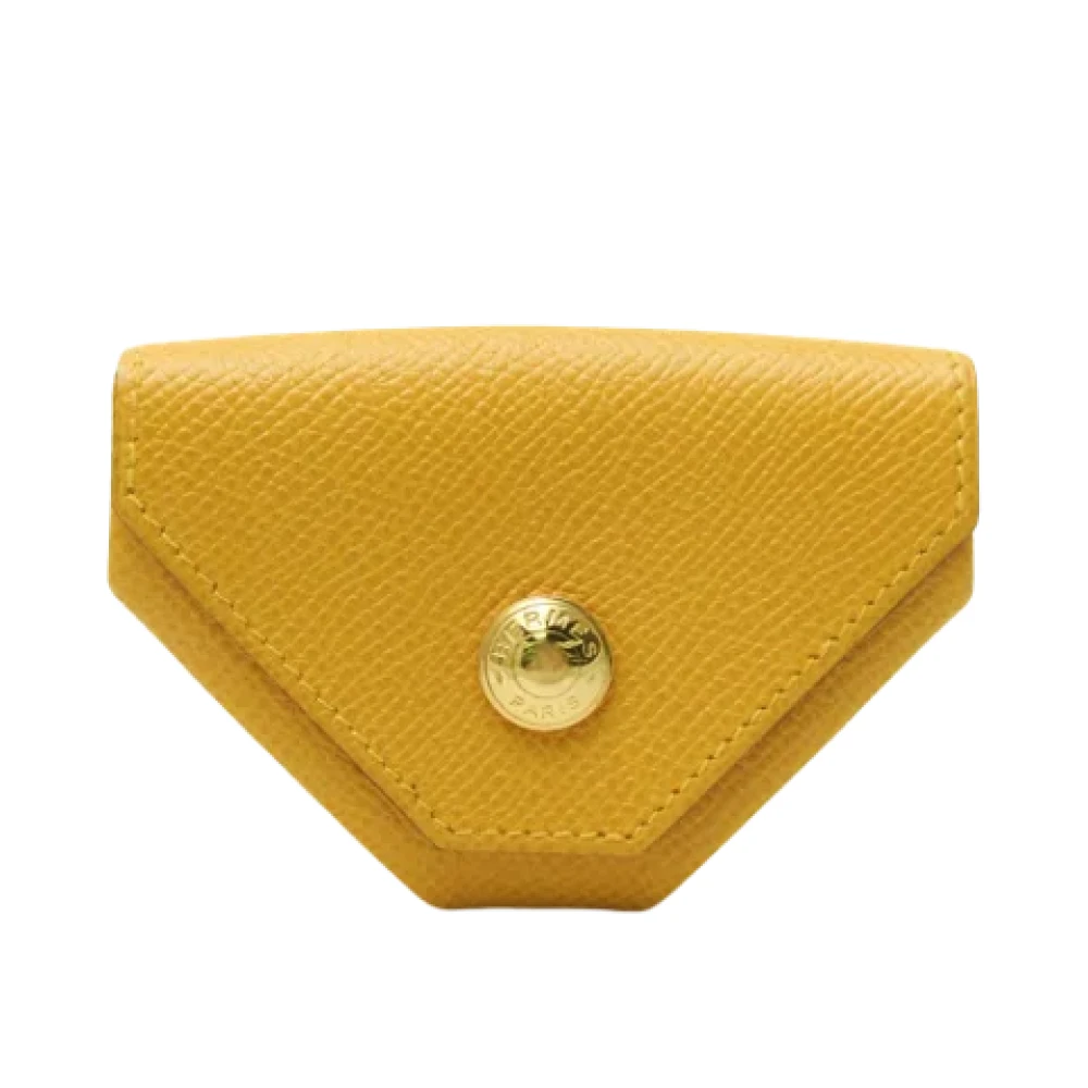 Hermès Vintage Pre-owned Leather wallets Yellow Dames