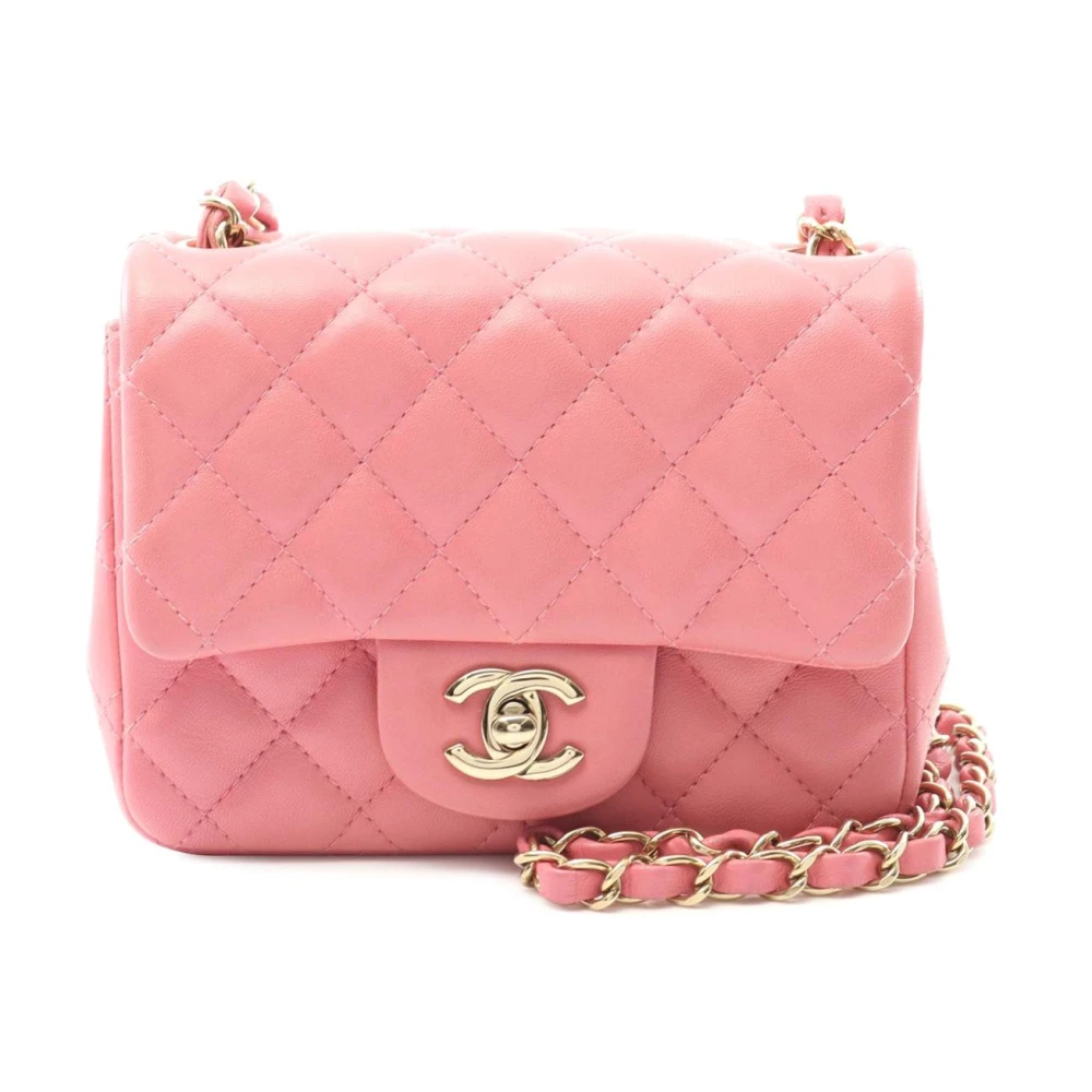 Chanel Vintage Women's Pink Pre-Owned Vintage Quilted Leather Shoulder Bag