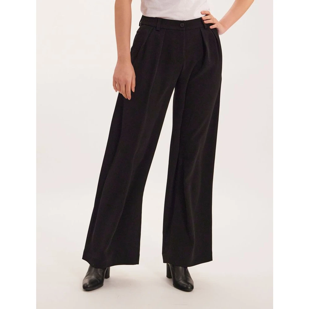 Ines De La Fressange Paris Luciano zwarte broek Black Dames