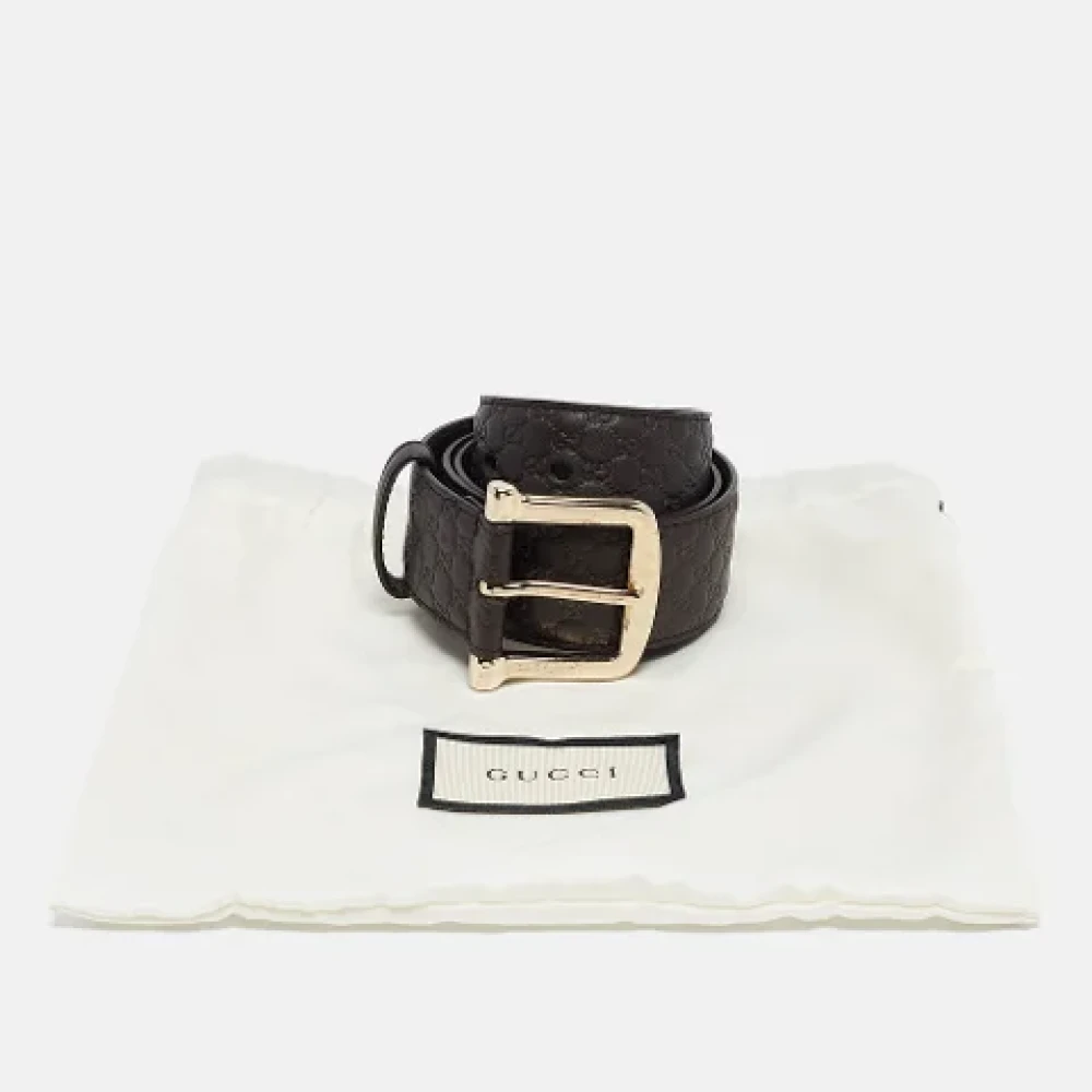 Gucci Vintage Pre-owned Canvas belts Brown Dames