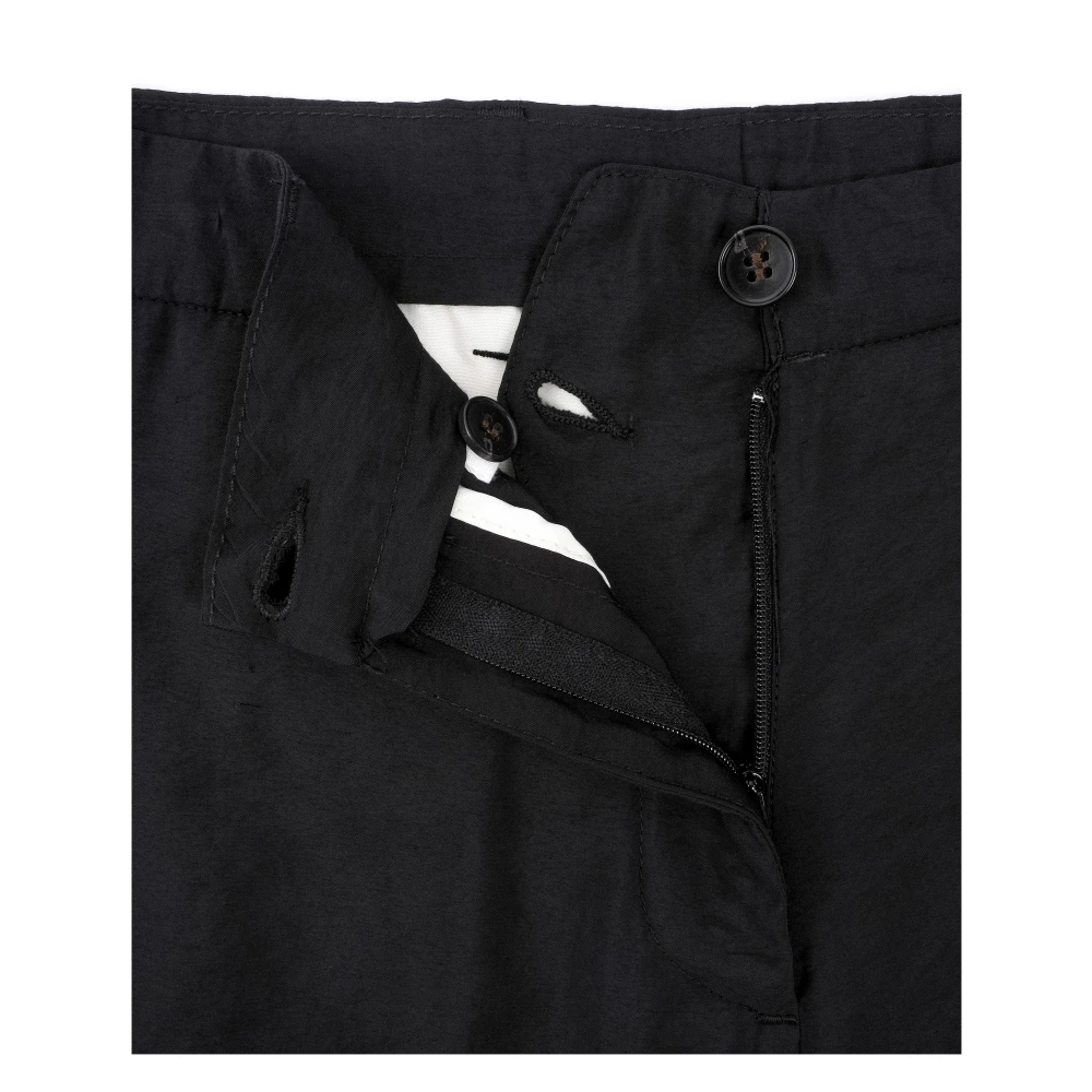 White Sand Wide Trousers Black Heren