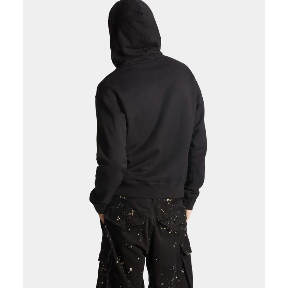 Dsquared2 Icon Hoodie met Verstelbaar Koord Black Heren