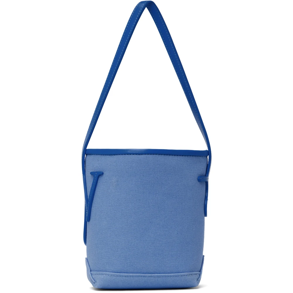 Jw Anderson Men's Blue Tote Bags, One Size, Canvas Mini Bag With Logo Appliqués