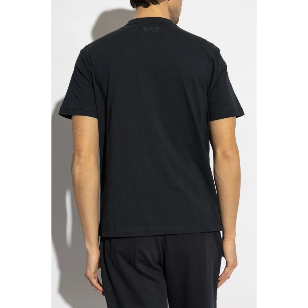 Emporio Armani EA7 T-shirt met logo Blue Heren