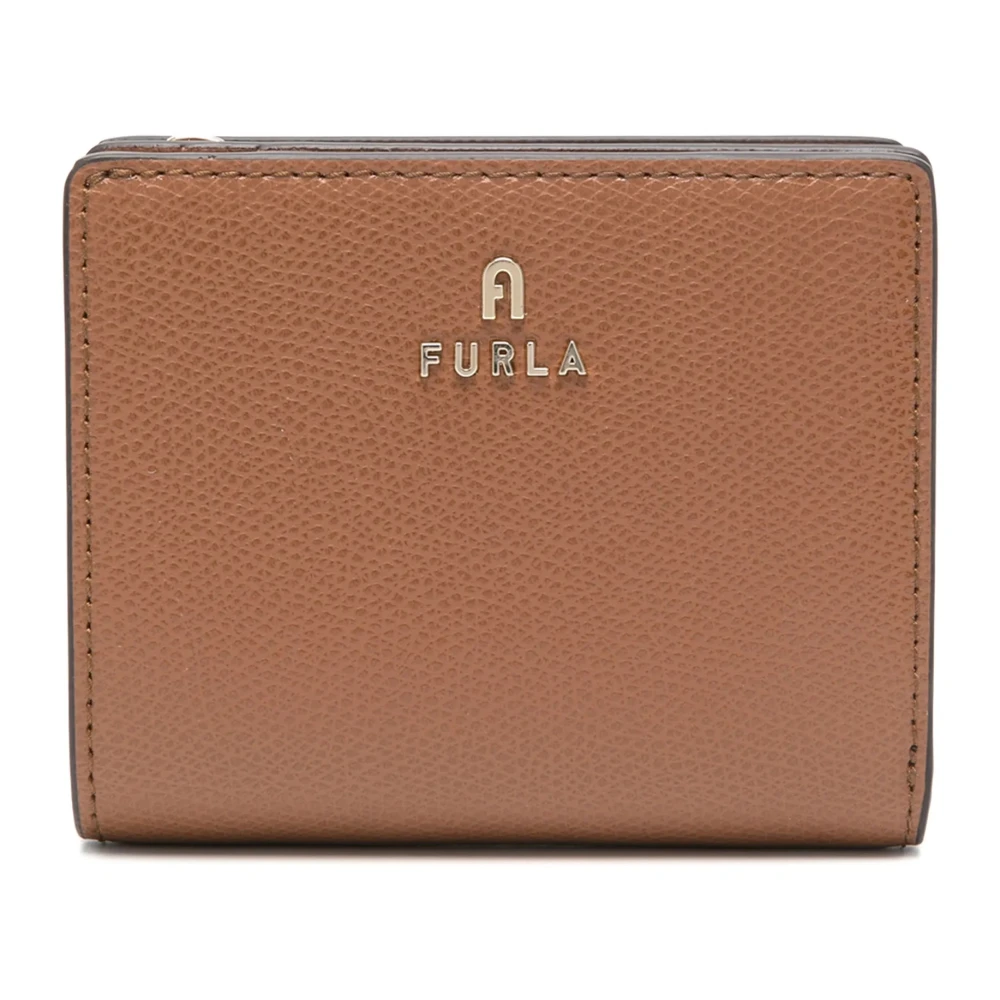 Furla Vrouw Bruin Accessoires Dames, One Size, Leer, Camelia S Compact Wallet