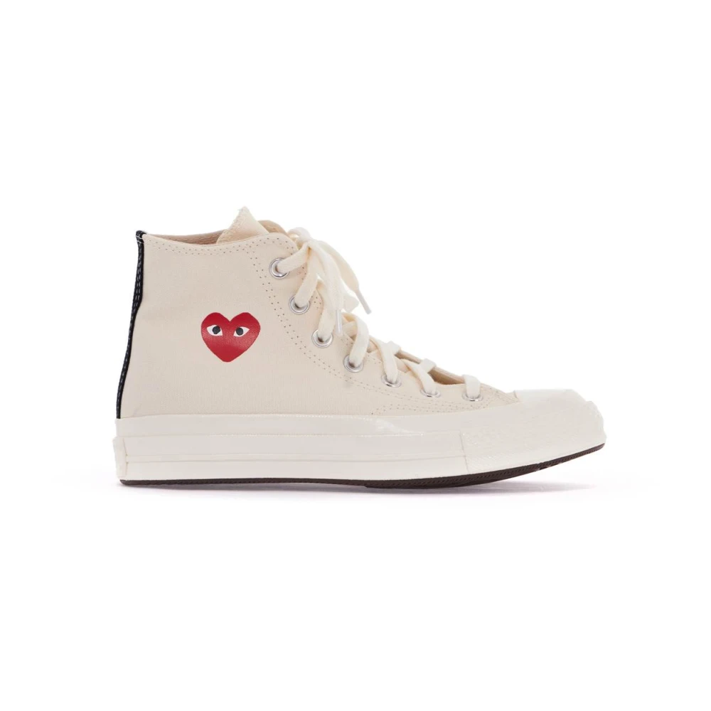 Comme des Garçons Play Canvas Hi-Top Chuck Sneakers Dames Schoenen Wit
