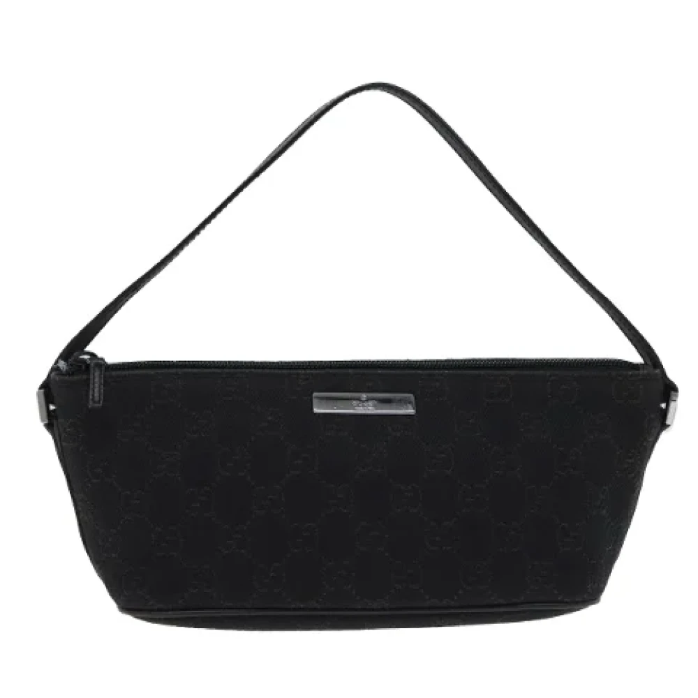 Gucci Vintage Pre-owned Canvas clutches Black Dames