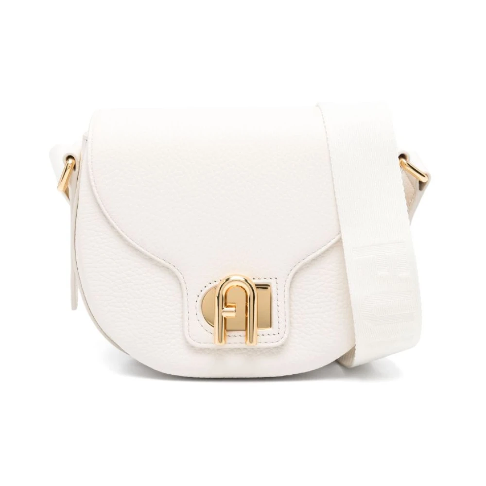 Furla Women's White Cross Body Bags, One Size, Shoulder Bag With Twist Lock