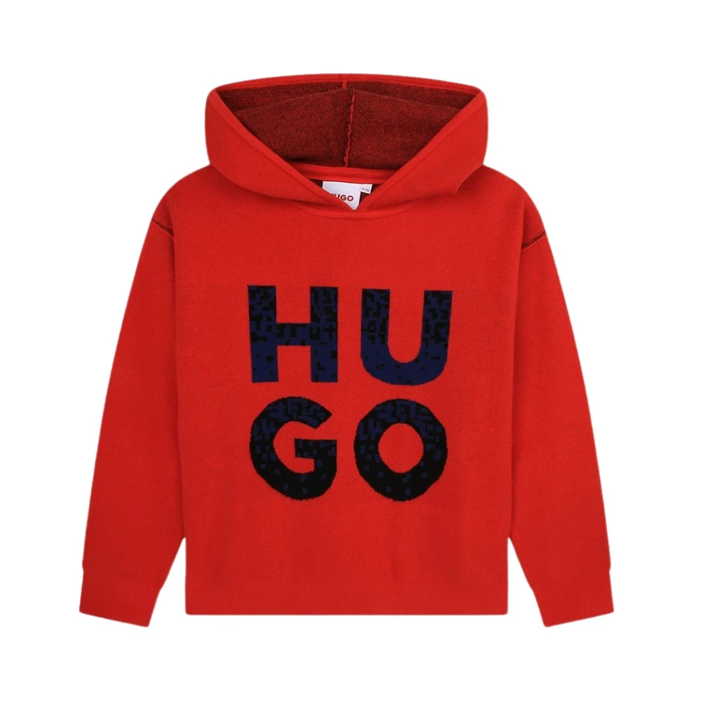 Hugo Boss Sweatshirt med Maxi Logo Red, Pojke