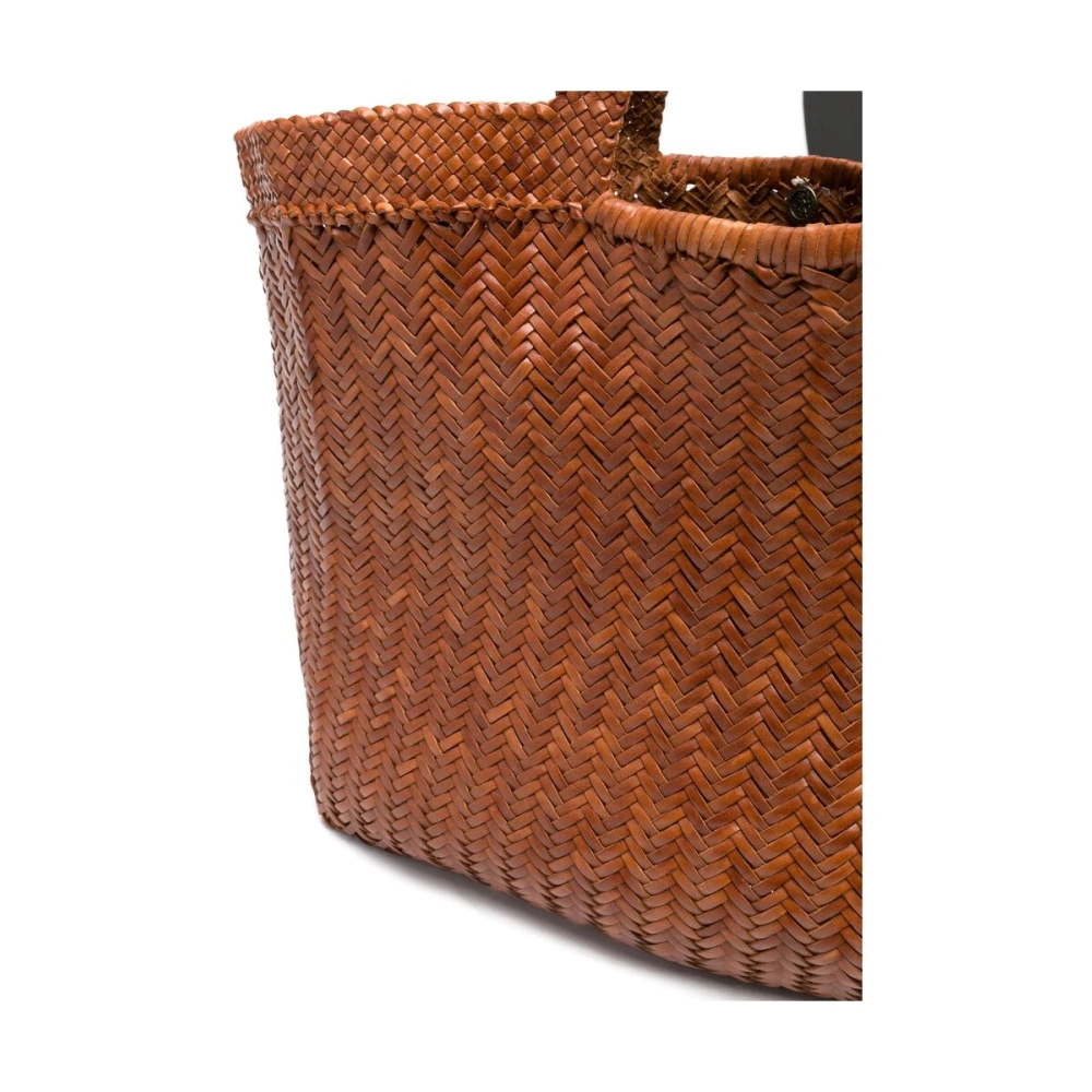 Dragon Diffusion Karamelbruin Leren Geweven Tote Tas Brown Dames