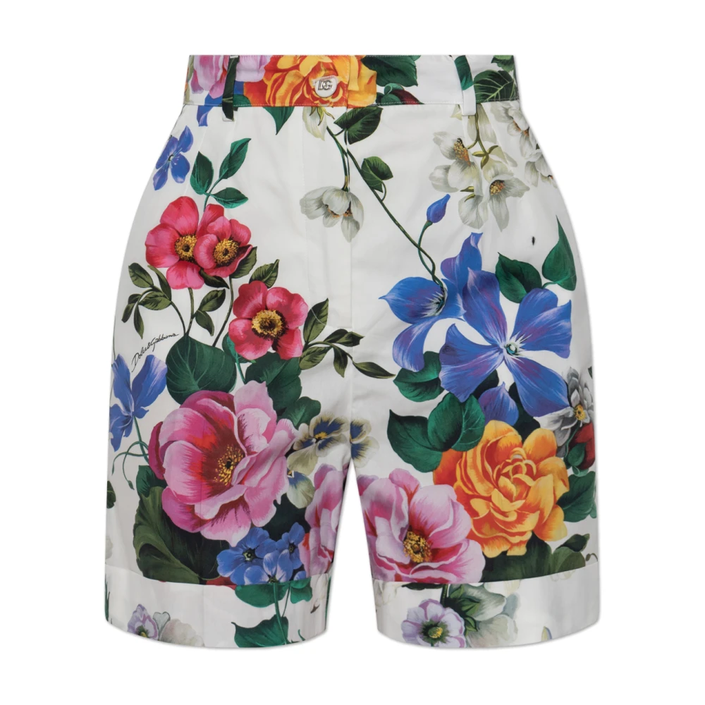 Dolce & Gabbana Donna Multicolor Shorts Con Motivo Floreale