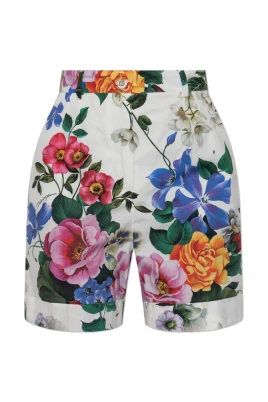 Shorts med blommigt mönster