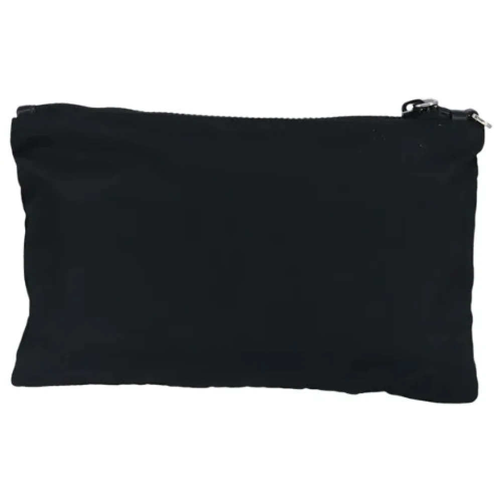 Prada Vintage Pre-owned Nylon clutches Black Dames