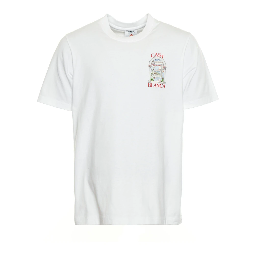 Casablanca Passage T-shirt med logotyptryck White, Herr