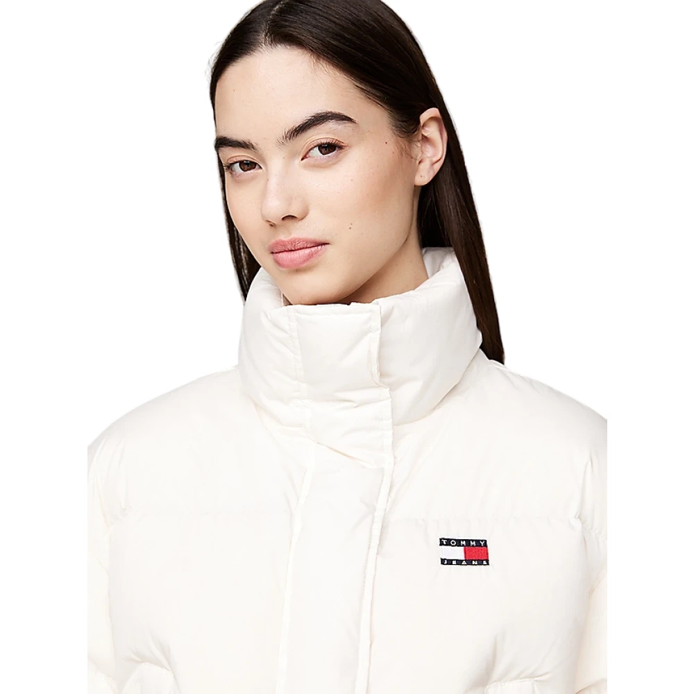 Tommy Jeans Witte Donsjas voor Vrouwen White Dames