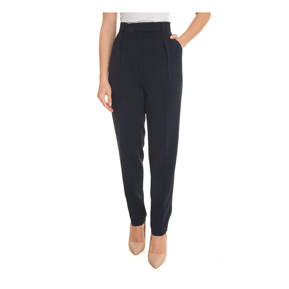Max Mara Studio Era Soft Cady Broek Blue Dames