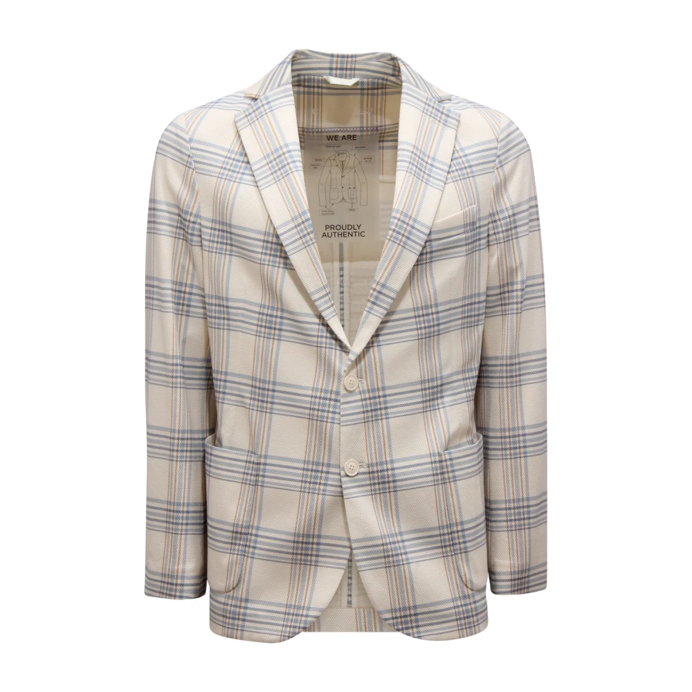 Circolo 1901 Men's Multicolor Giacca Oxford Checked Jacket - Blazers - Xl - Jackets