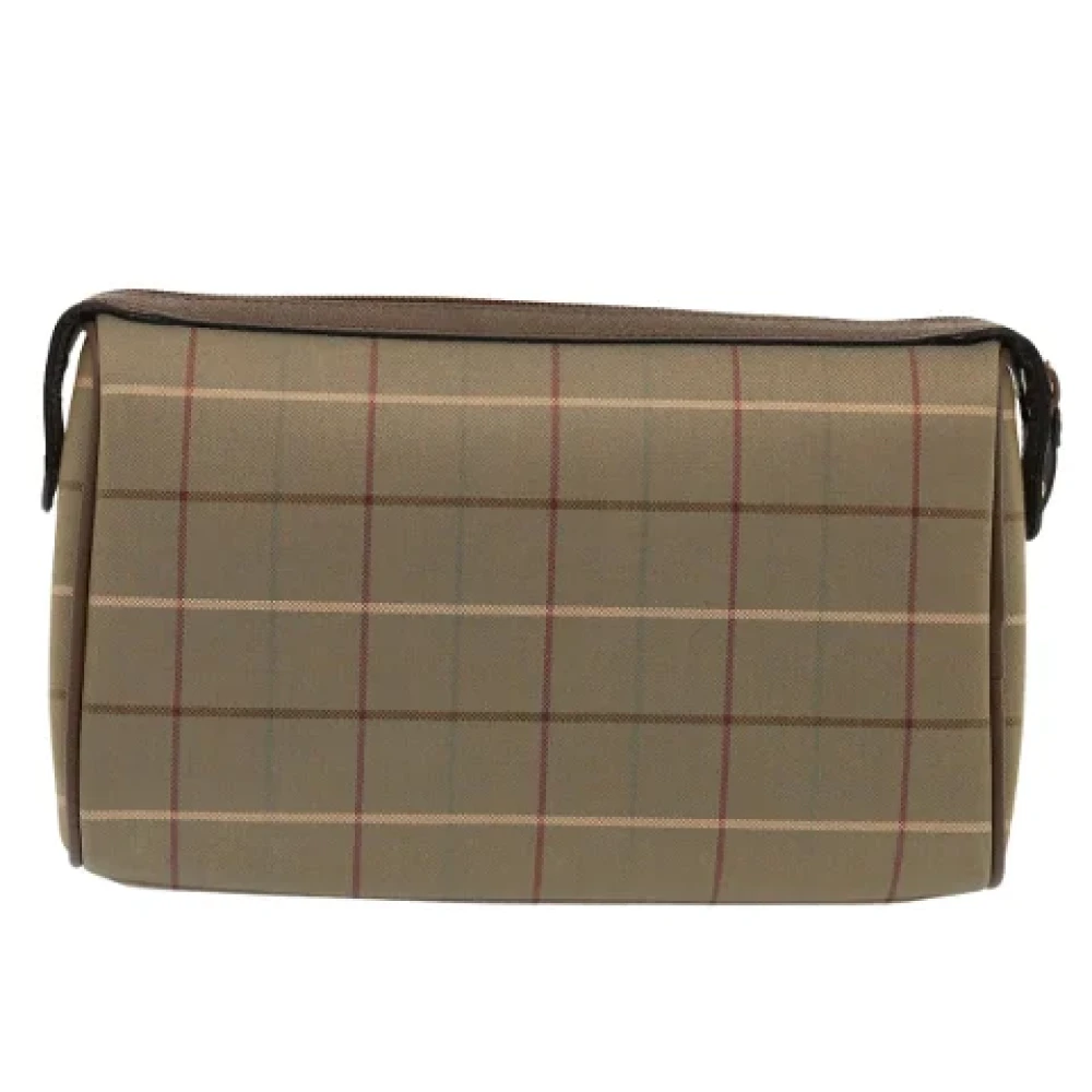 Burberry Vintage Pre-owned Canvas clutches Beige Dames