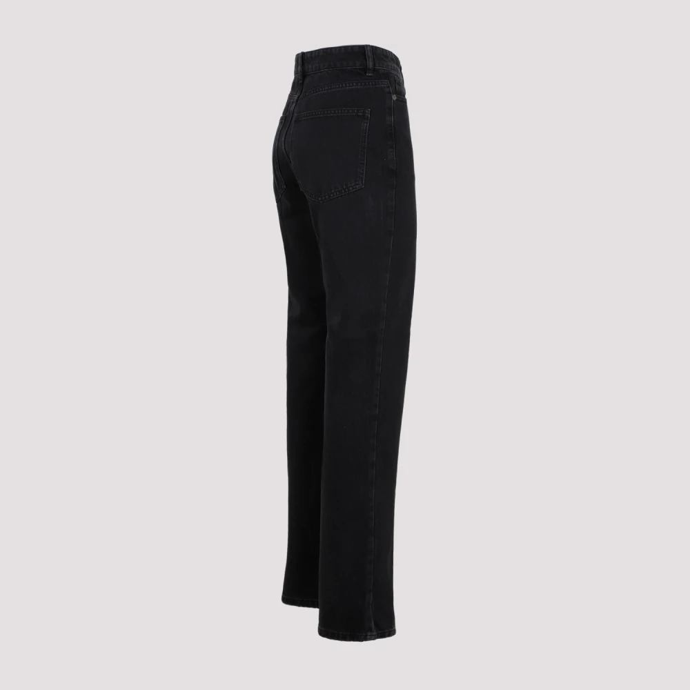 By Malene Birger Zwarte Denim Flared Broek Aw23 By Herenne Birger Black Dames