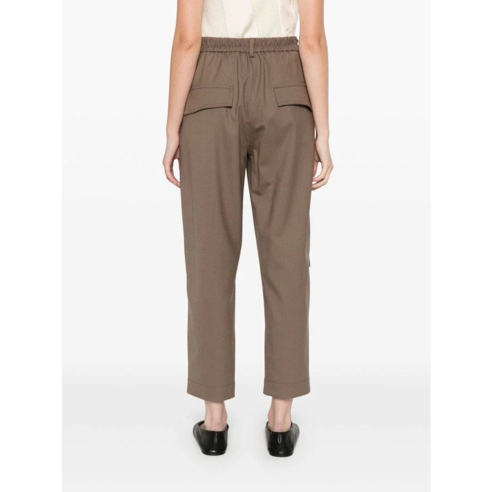 Tela Wijde Broek in Zwart Brown Dames