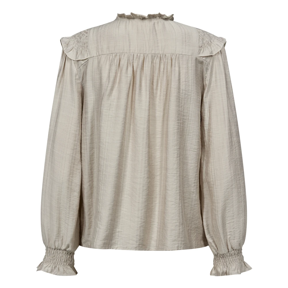 Co'Couture Smock Frill Overhemd White Dames