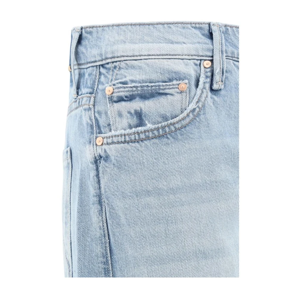 Mother High-Waist Wide-Leg Jeans met Riemlussen Blue Dames