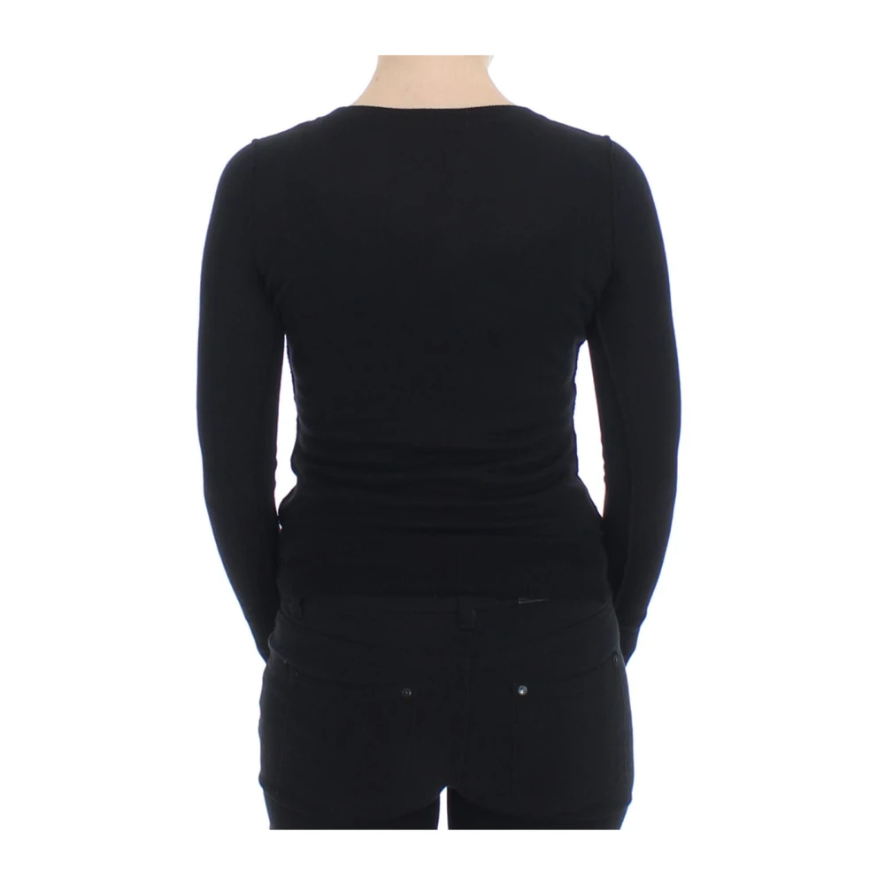 Dolce & Gabbana Trendy en Comfortabele Wollen Trui Black Dames